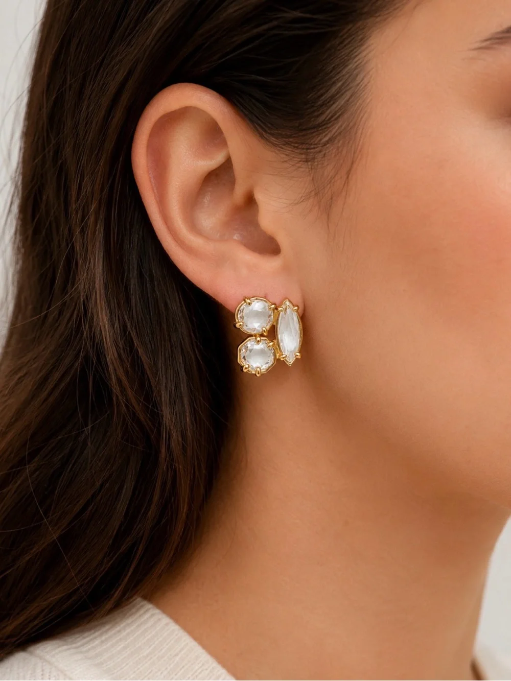 NWT Kate Spade Cluster Studs 14K Gold Fill ORG RETAIL $65